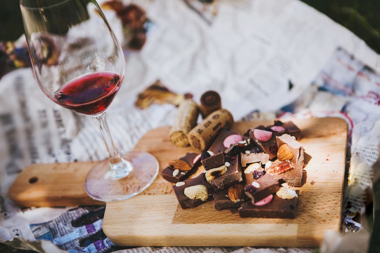 Wein zu Süßigkeiten