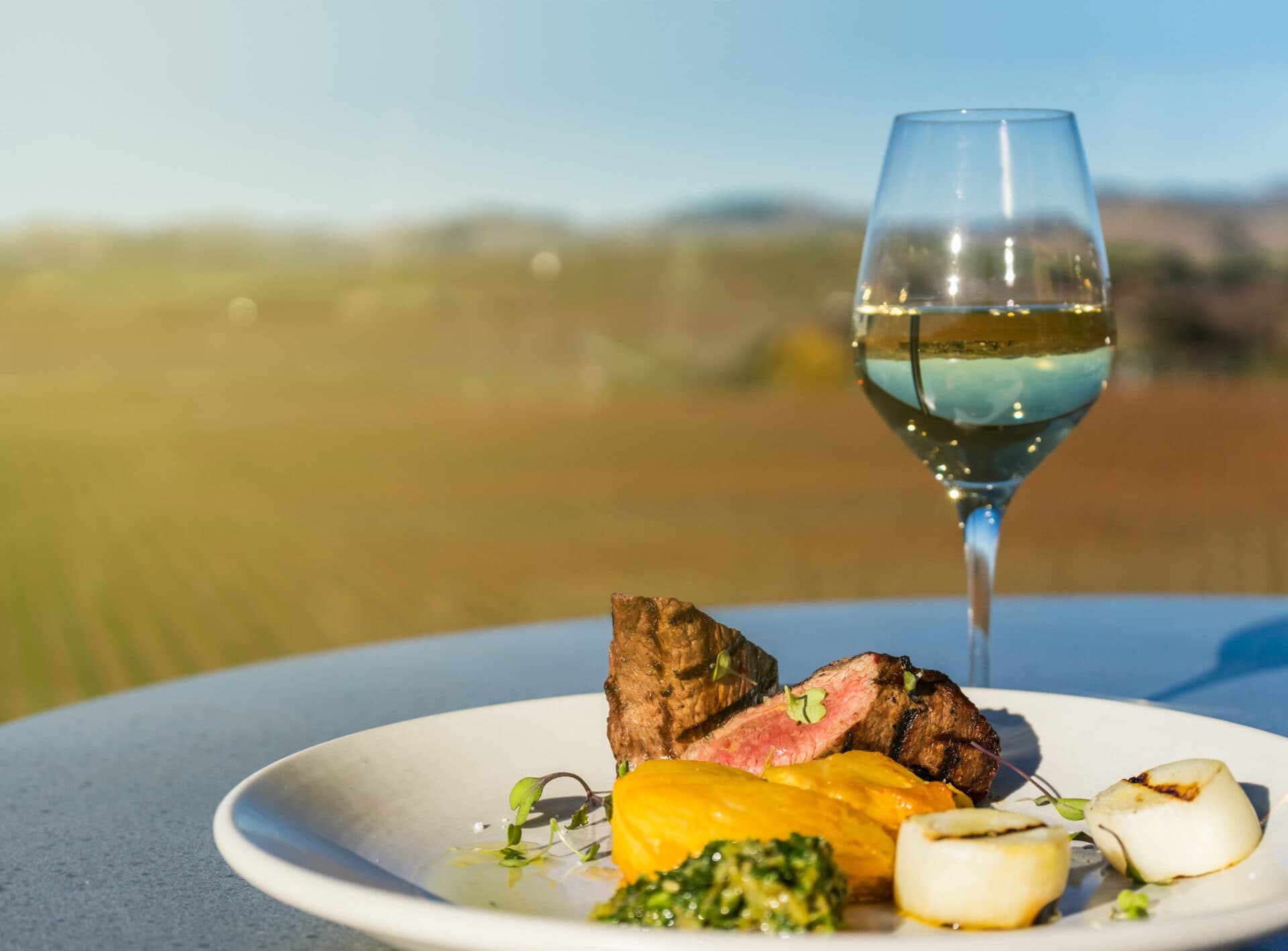 Marlborough Wein mit Essen
