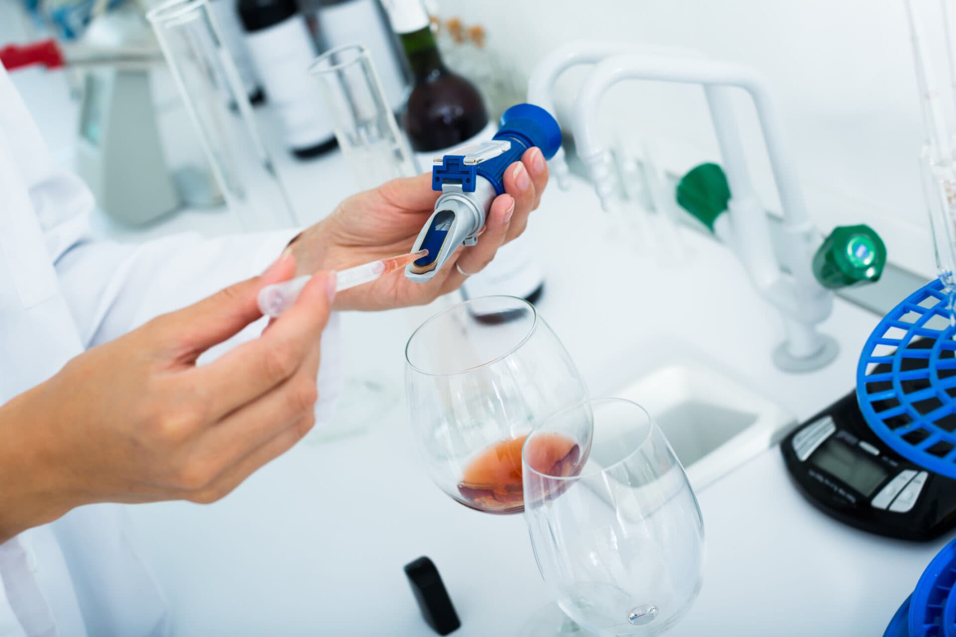 Wein Zucker Messung Labor