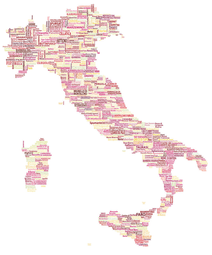 Karte der italienischen Weine