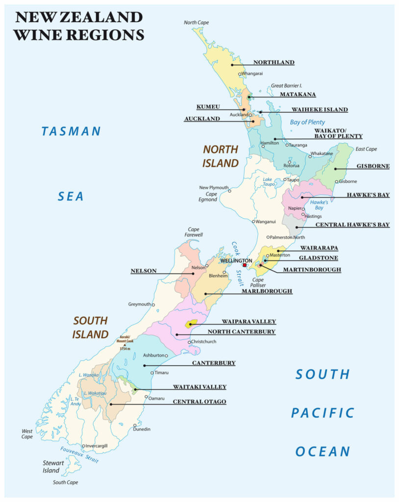 Weinanbaugebiete Neuseeland